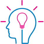 A lightbulb in a head