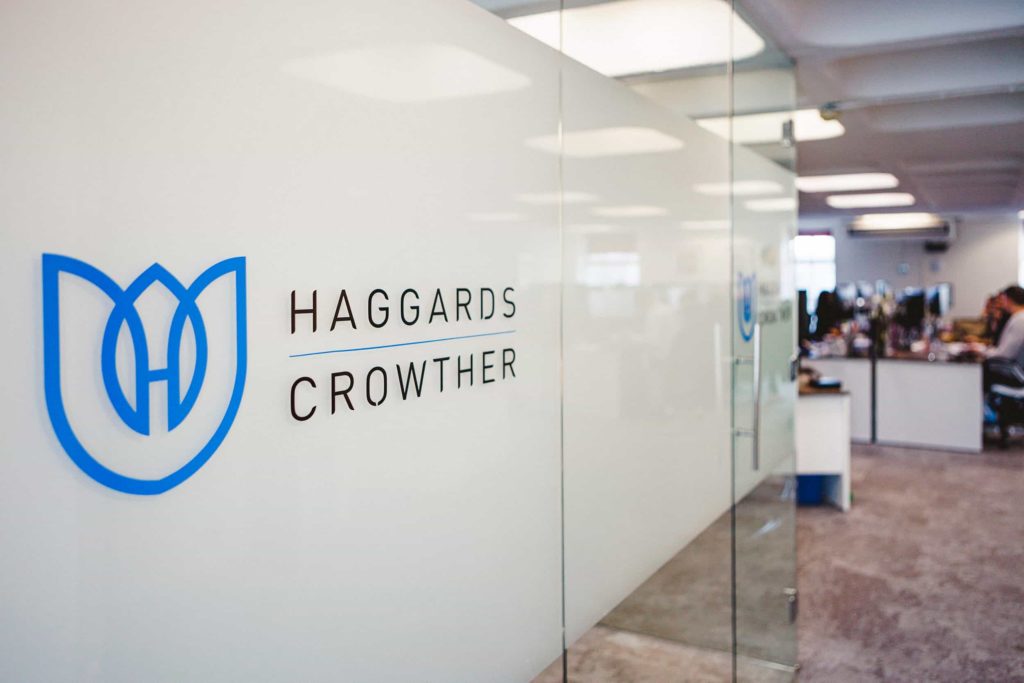 the office of Haggards Crowther, accountants in London